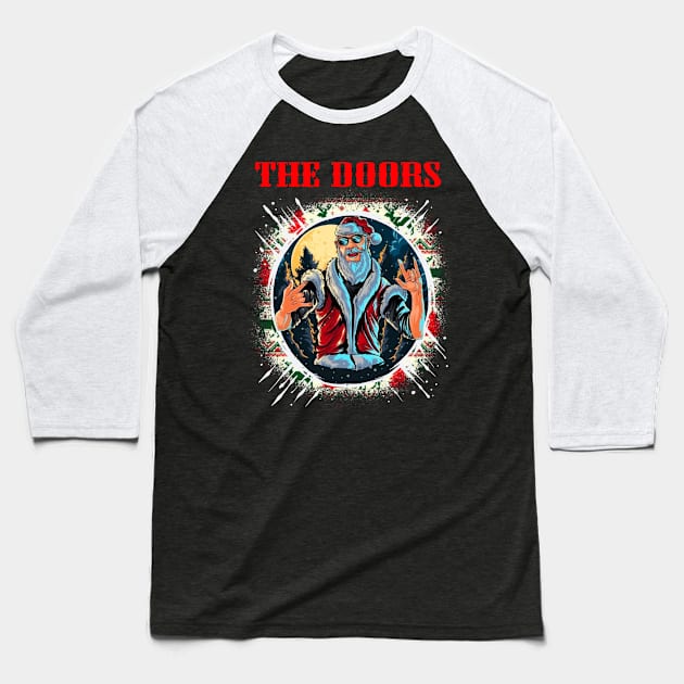 THE DOORS BAND XMAS Baseball T-Shirt by a.rialrizal